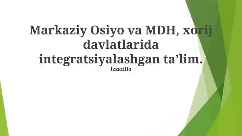 Integratsiyalashgan Ta'limning Ta'siri