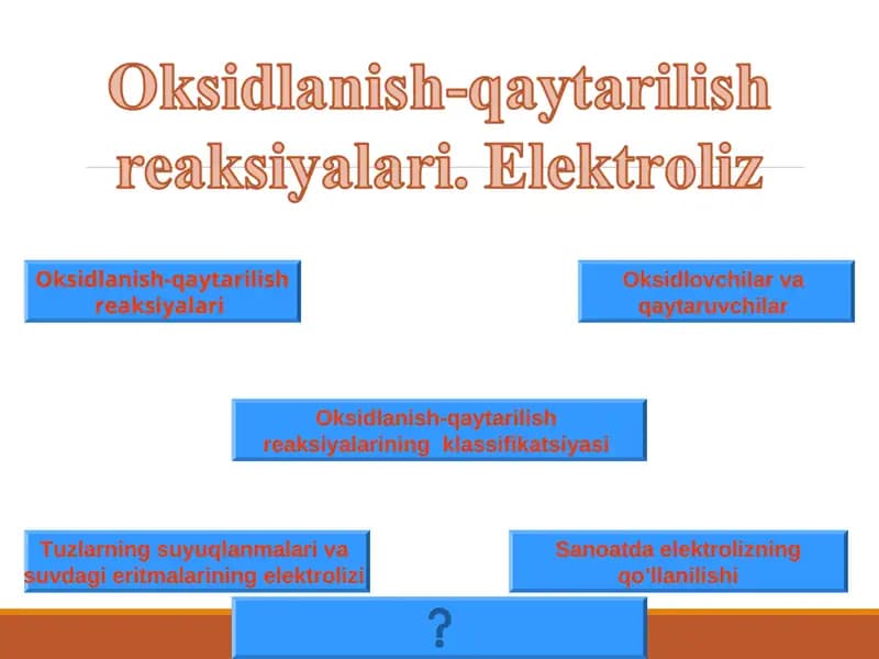 Оksidlаnish-qaytarilish reaksiyalаri