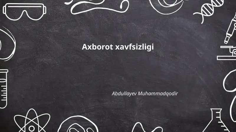 Axborot xavfsizligi