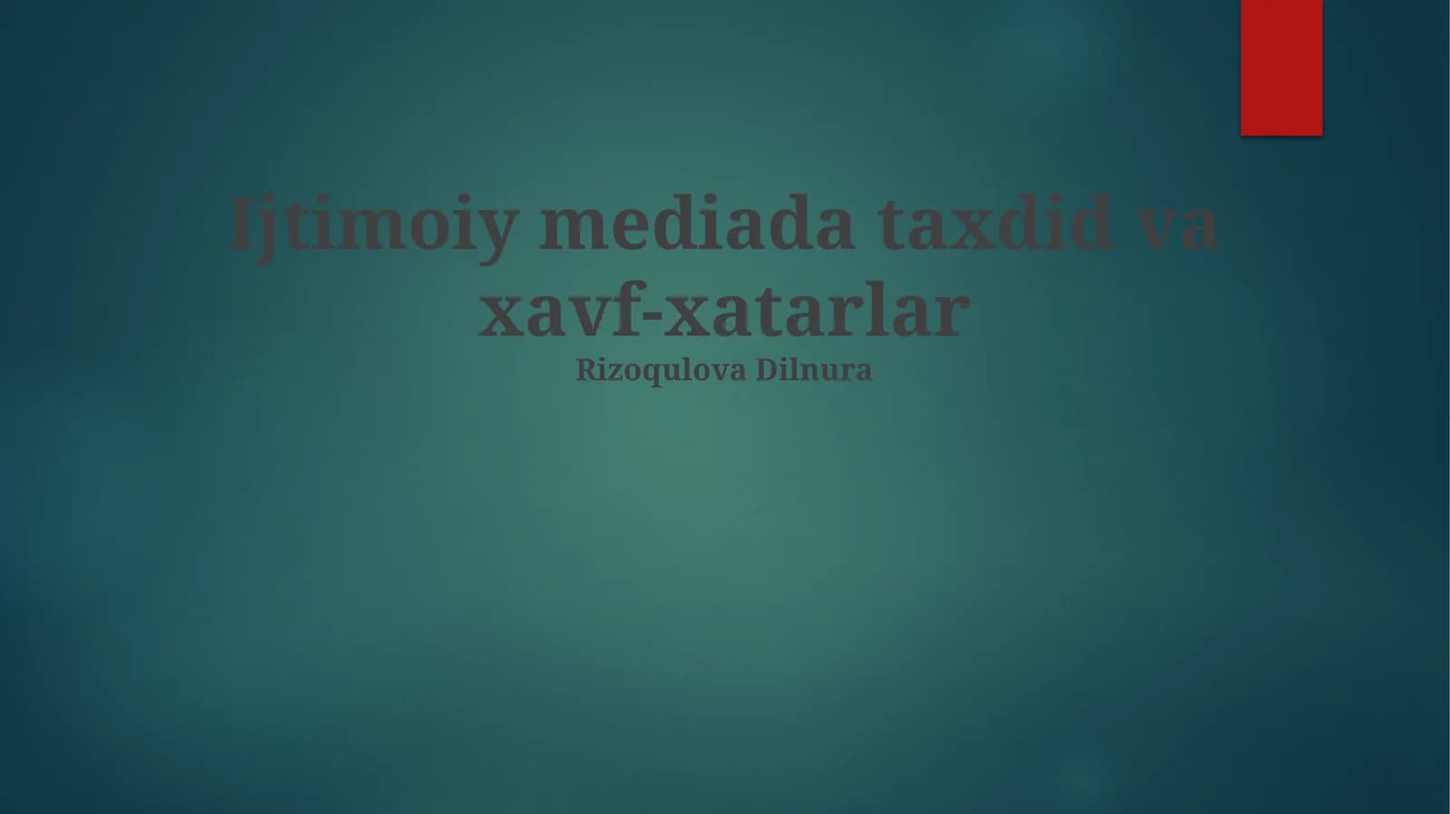 Ijtimoiy mediada taxdid va xavf-xatarlar