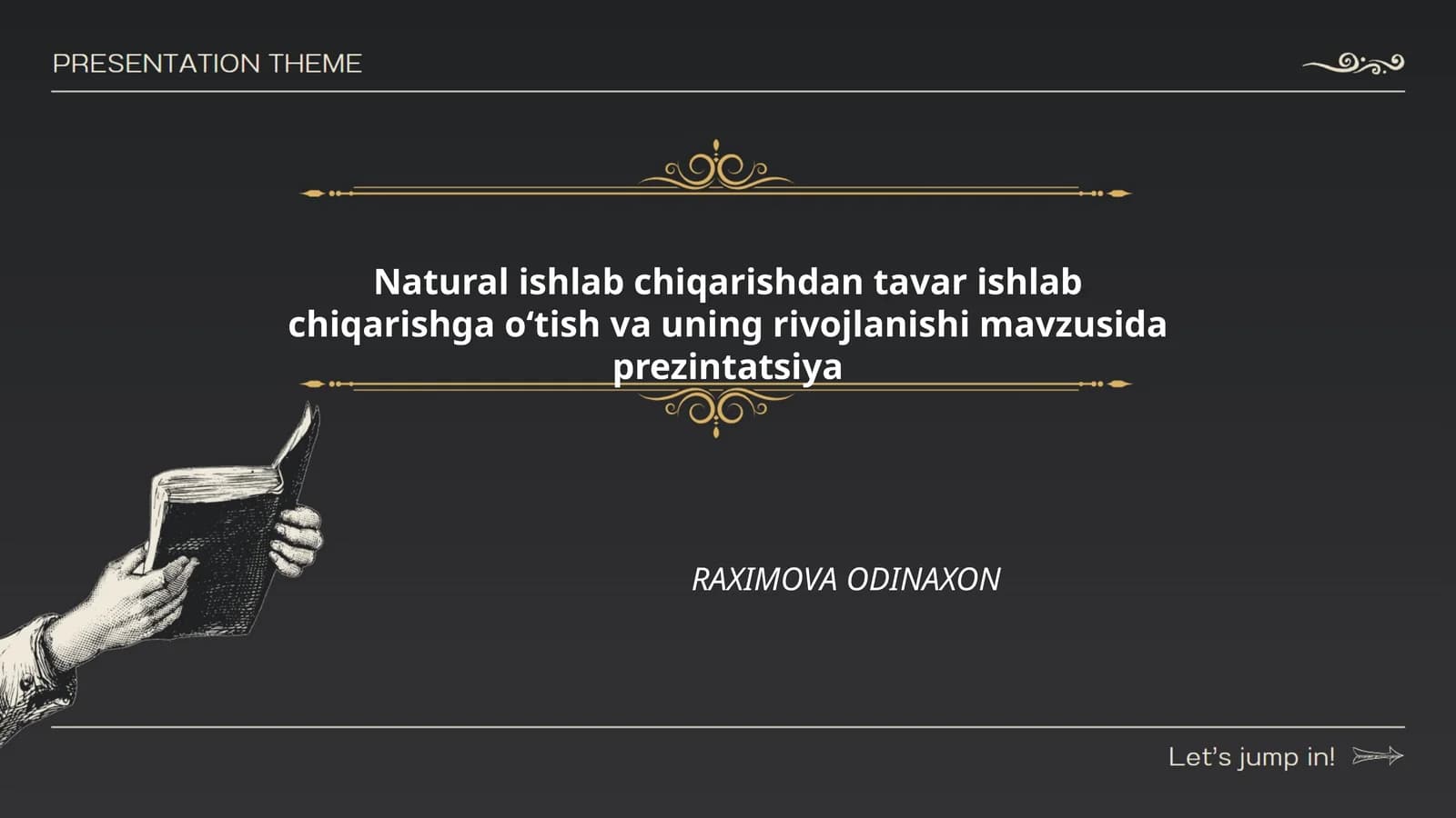 Tabiiy ishlab chiqarish va tavar ishlab chiqarishga oʻtish