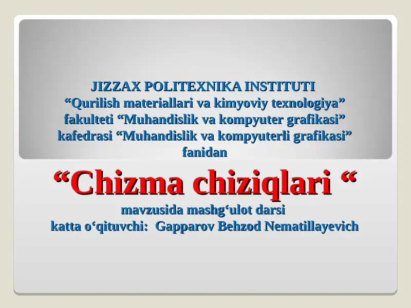 Chizma chiziqlari