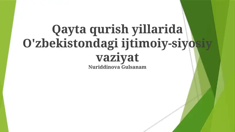 Iqtisodiy qayta qurish va xususiylashtirish