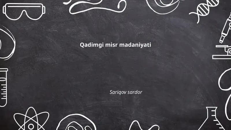 Qadimgi misr madaniyati