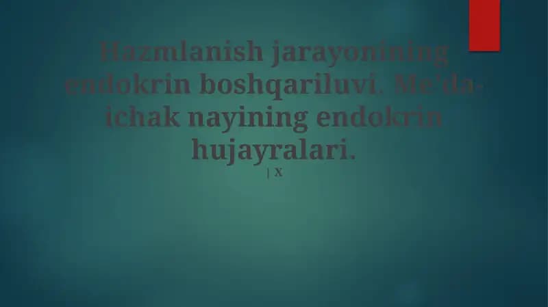 Endokrin Sistemaga Kirish