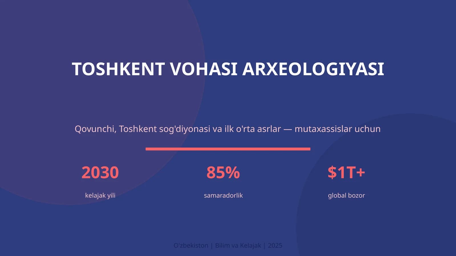 TOSHKENT VOHASI ARXEOLOGIYASI