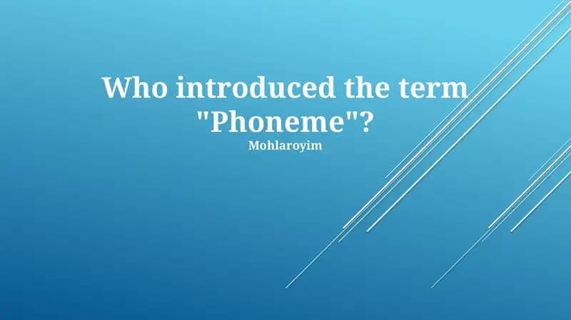 The Spread and Standardization of "Phoneme"