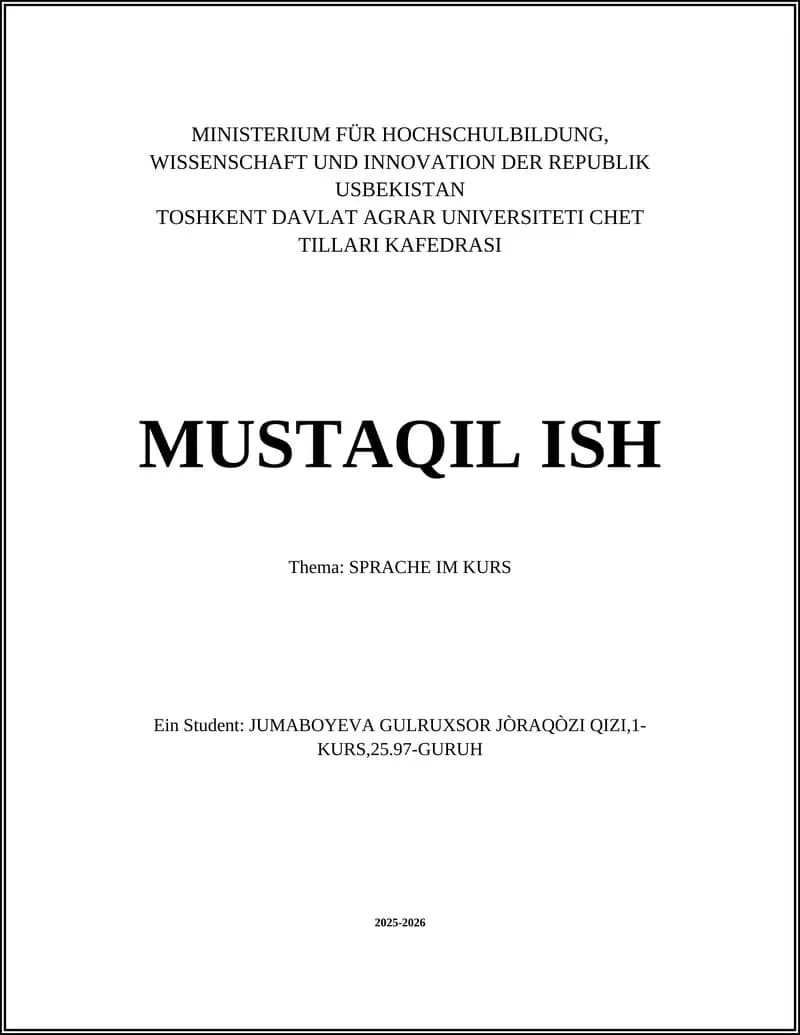 SPRACHE IM KURS