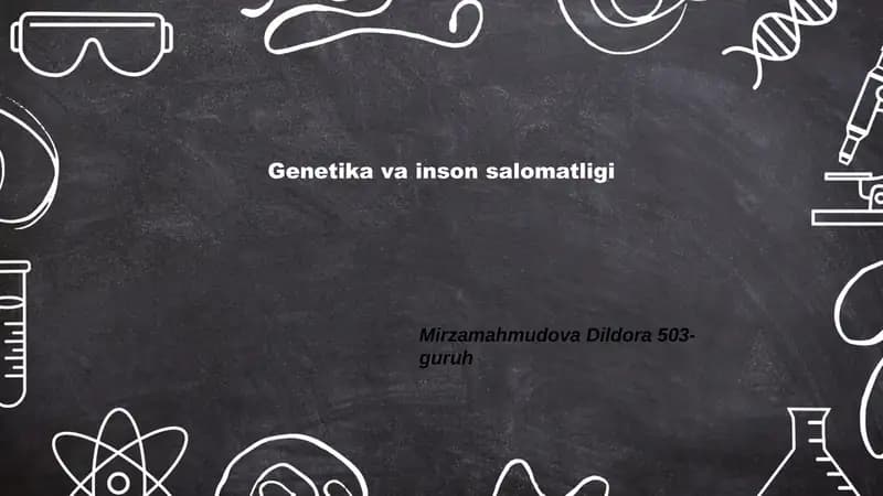 Genetika va inson salomatligi