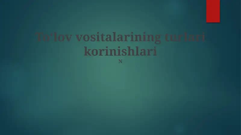 Onlayn To'lov Tizimlari