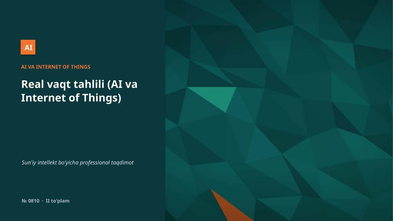 Real vaqt tahlili (AI va Internet of Things)