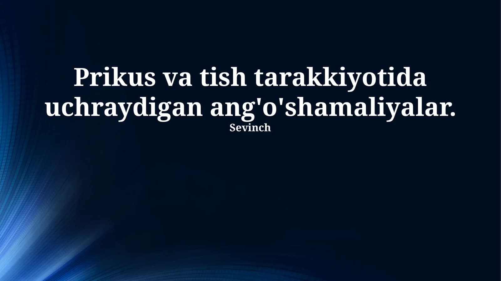 Jag'larning joylashishi bo'yicha anomaliyalar