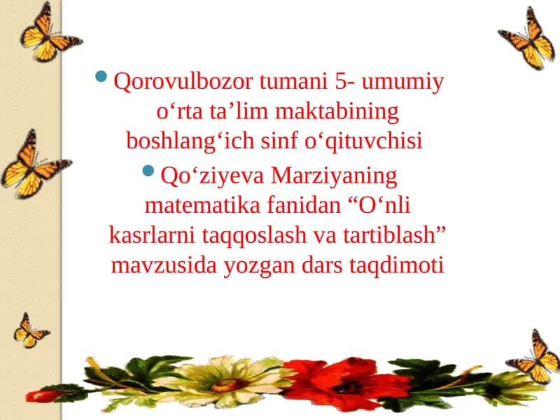 O‘nlik asrlarni taqqoslash va tartiblash