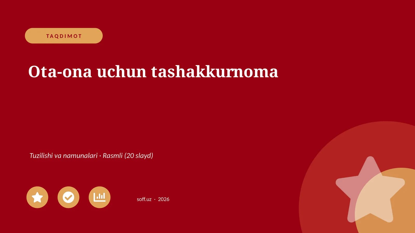 Ota-ona uchun tashakkurnoma