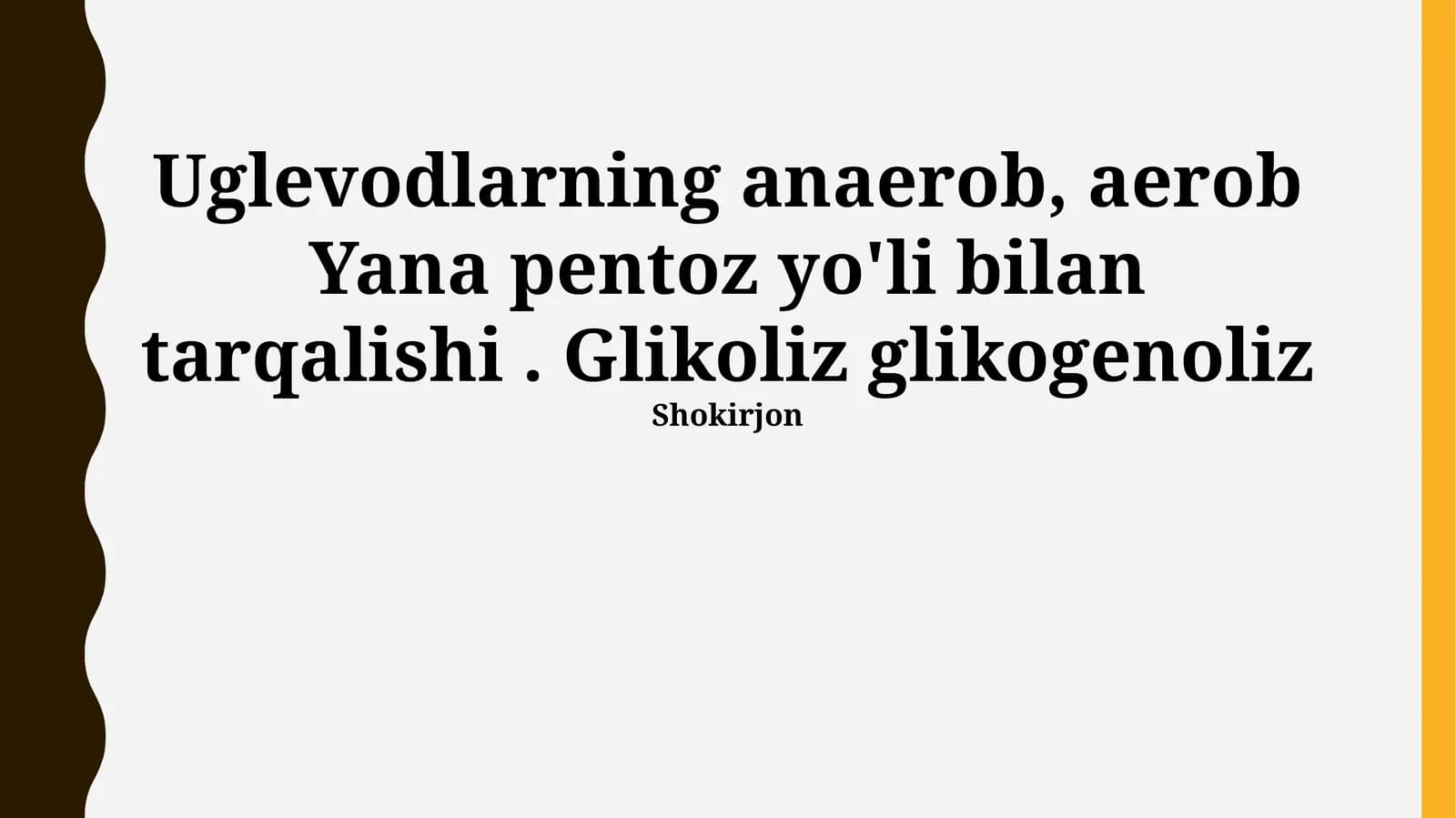 Glikoliz va glikogenliz