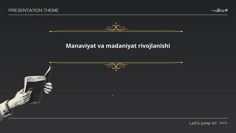 Manaviyat va Madaniyat Rivojlanishi