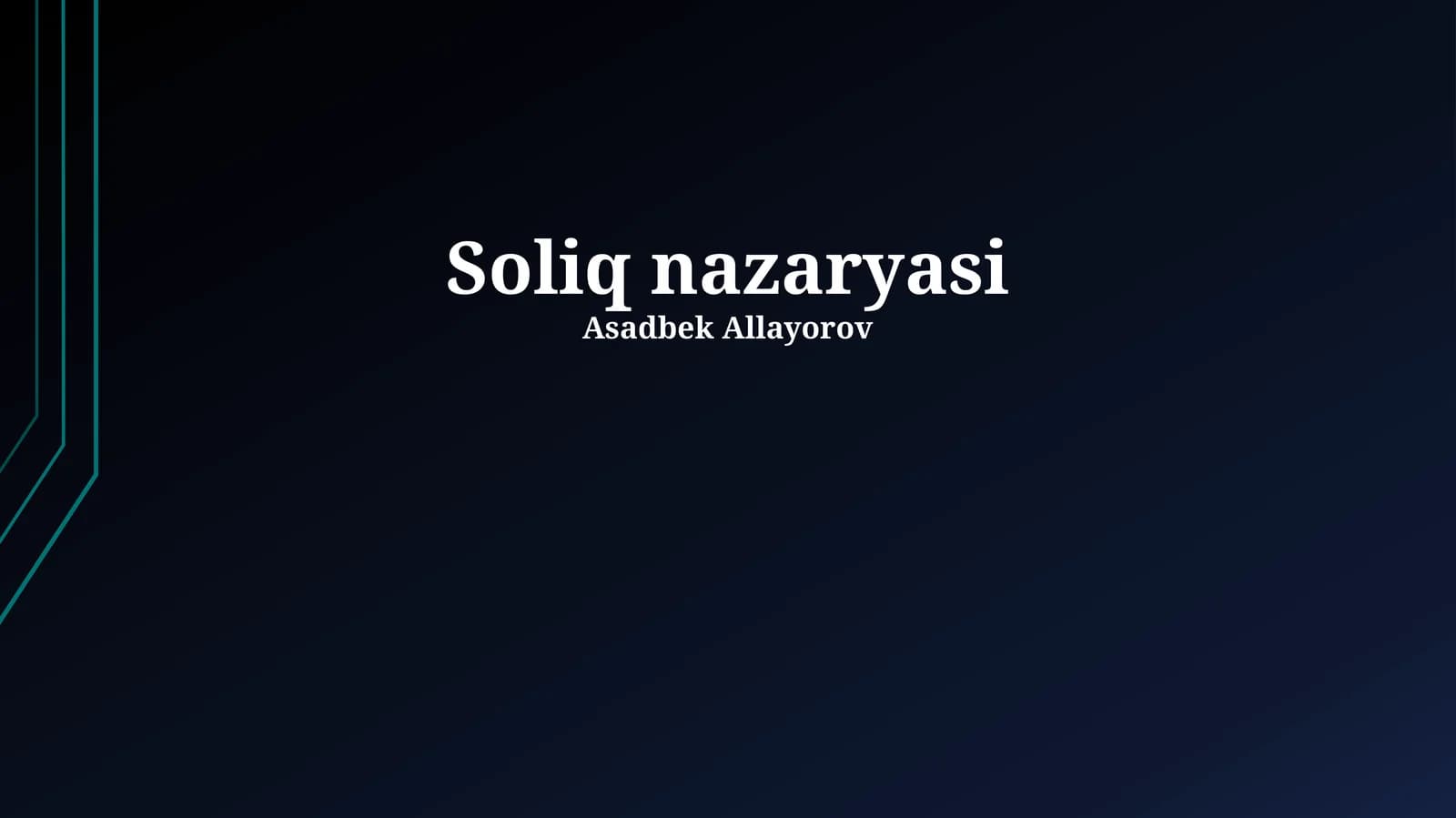 Soliq nazaryasi