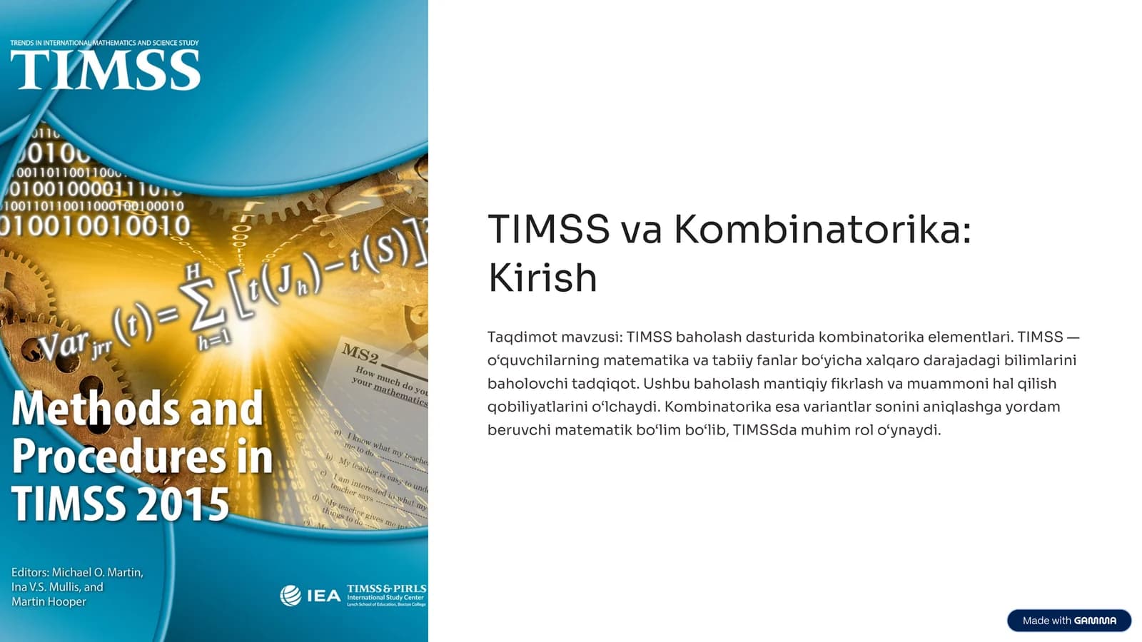 TIMSS va Kombinatorika