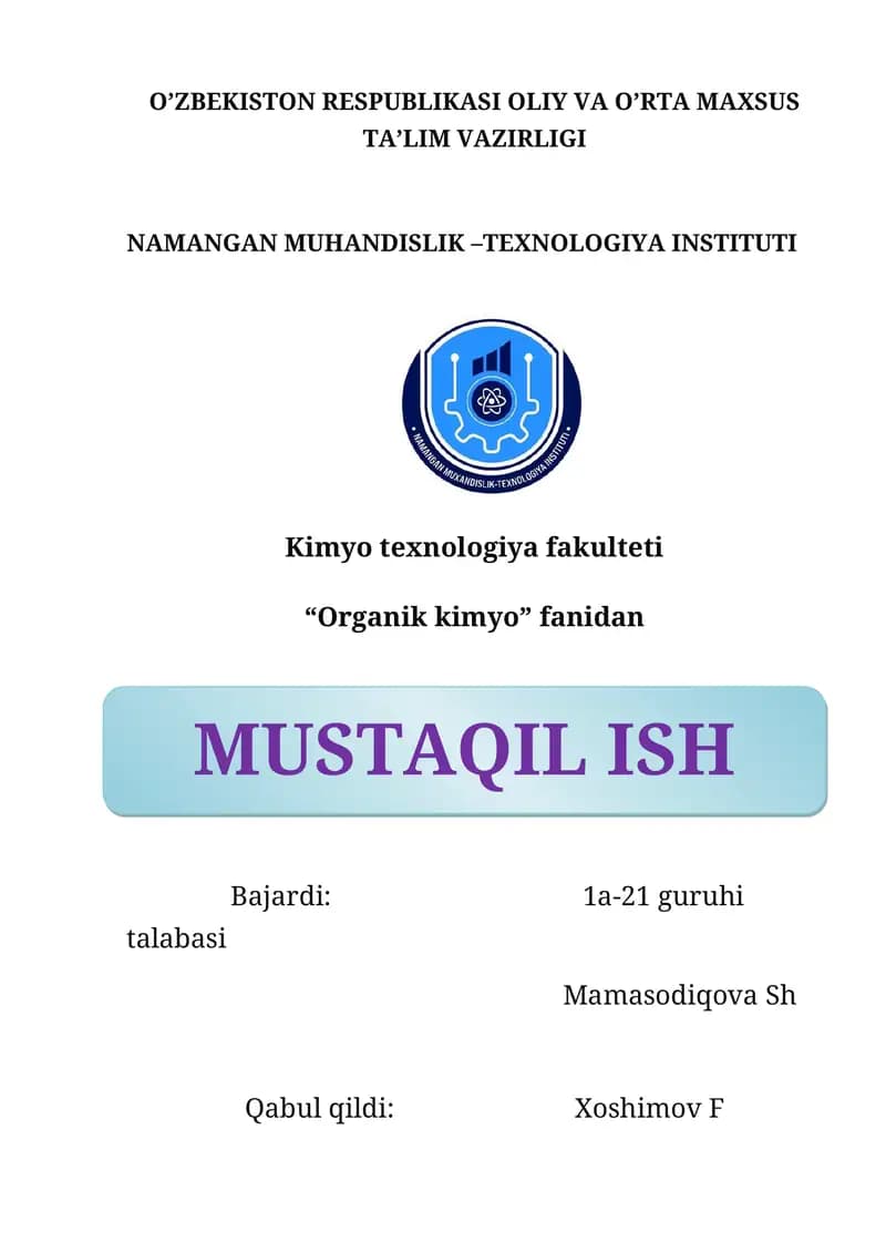SPIRTLARNING ATSETAT SINTEZI