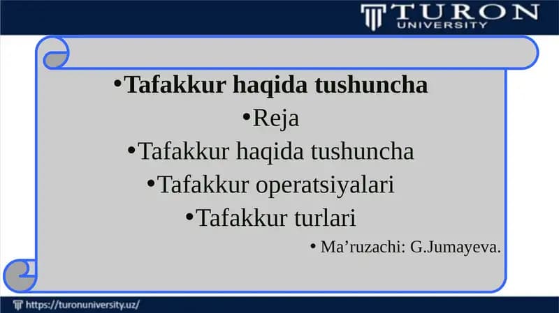 Tafakkurhaqidatushuncha