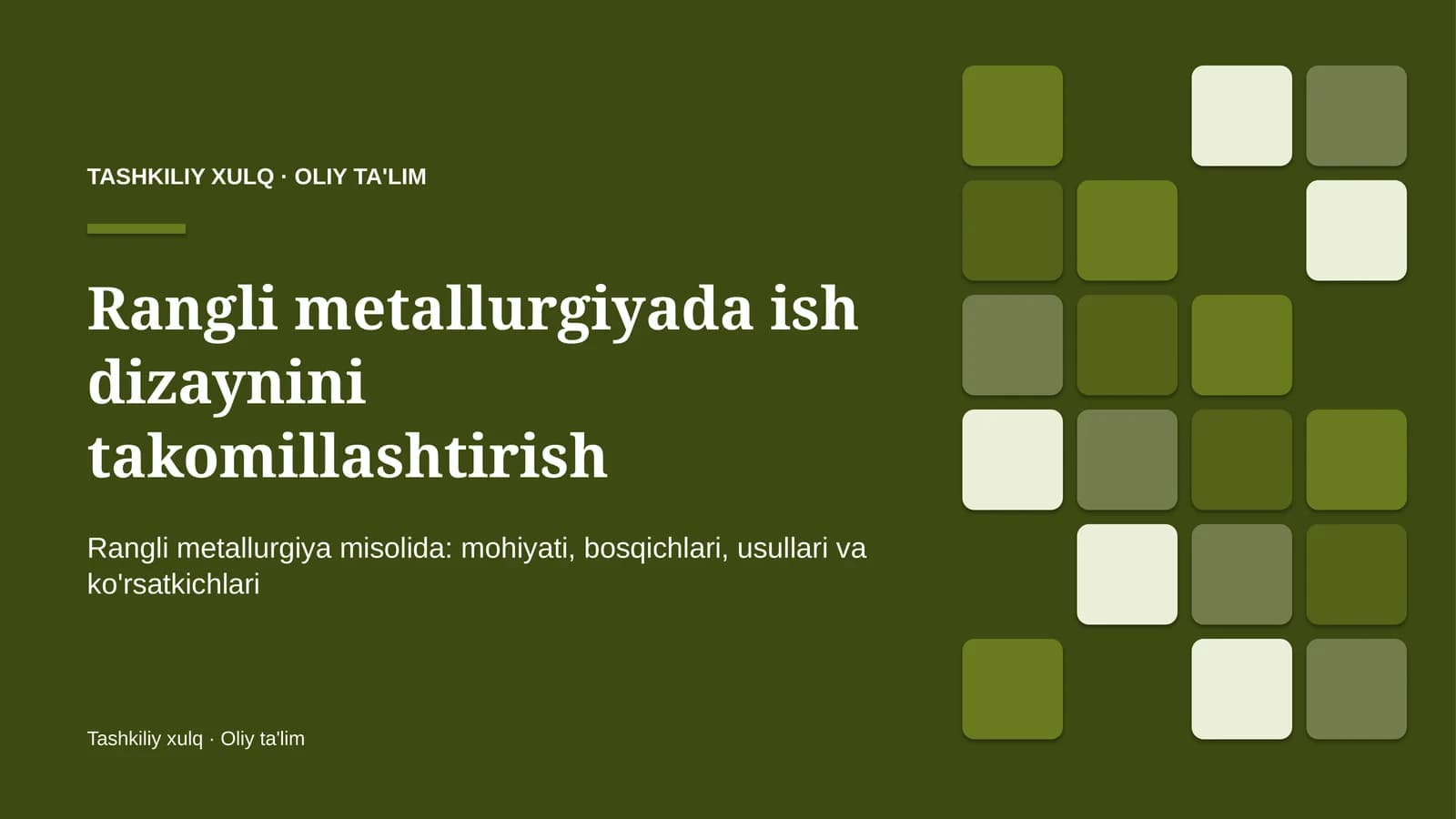 rangli metallurgiyada ish dizaynini takomillashtirish 2614