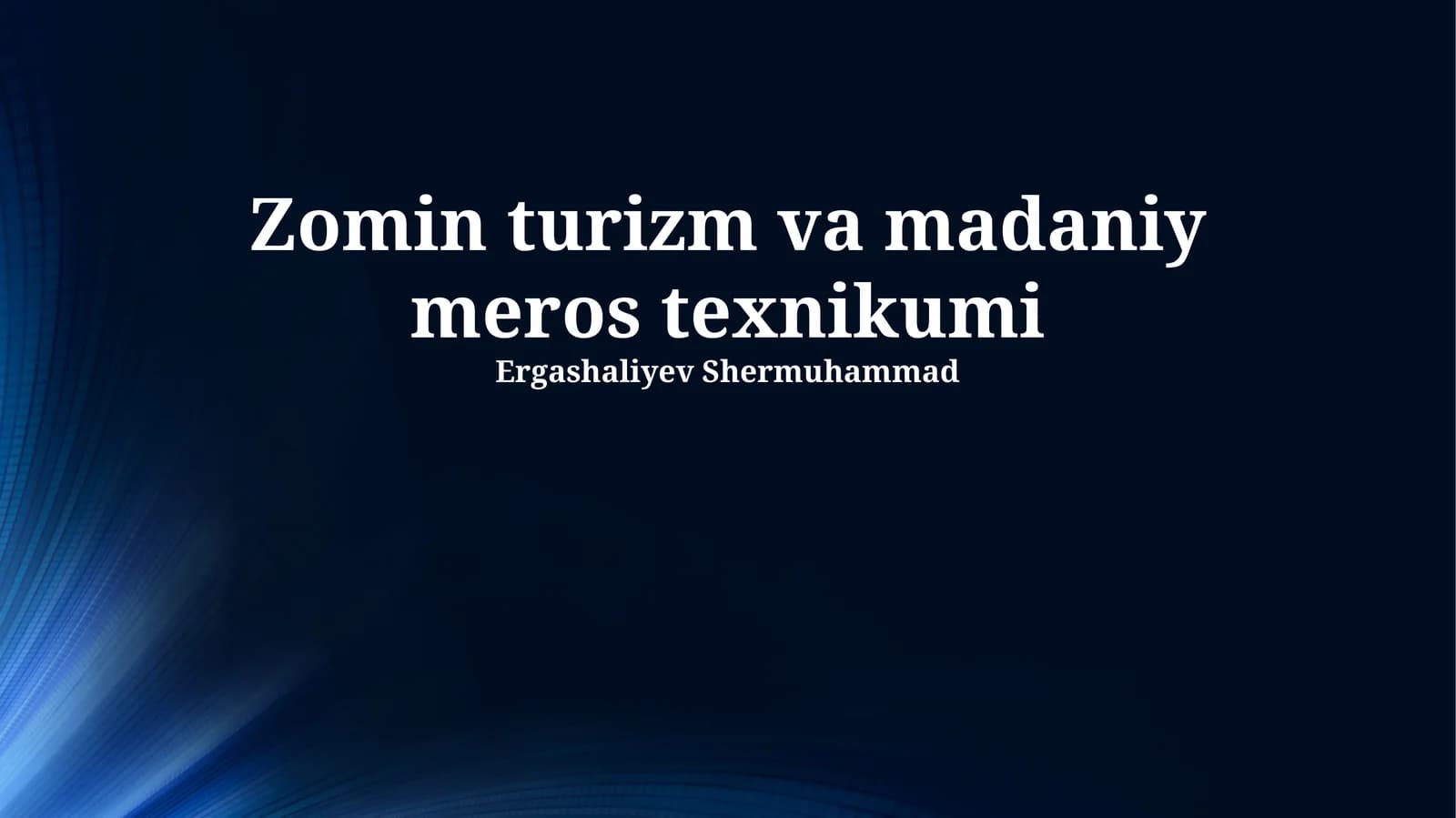 Zomin turizm va madaniy meros texnikumi