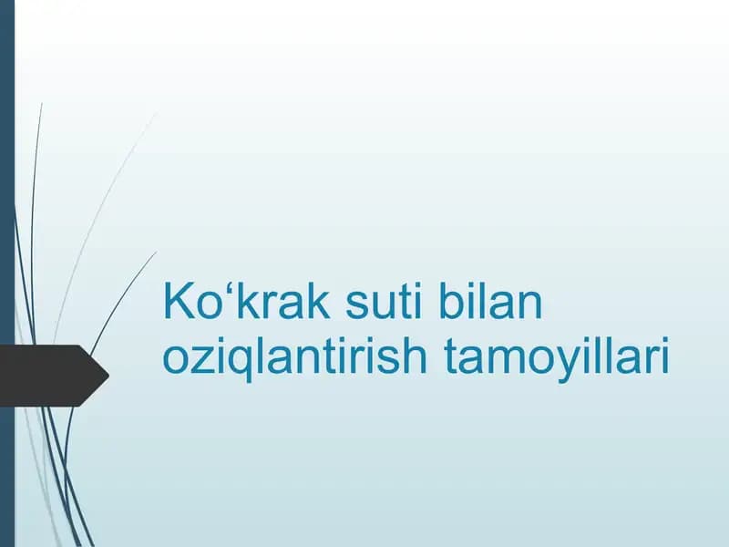 Koʻkrak-suti bilan oziqlantirish tamoyillari