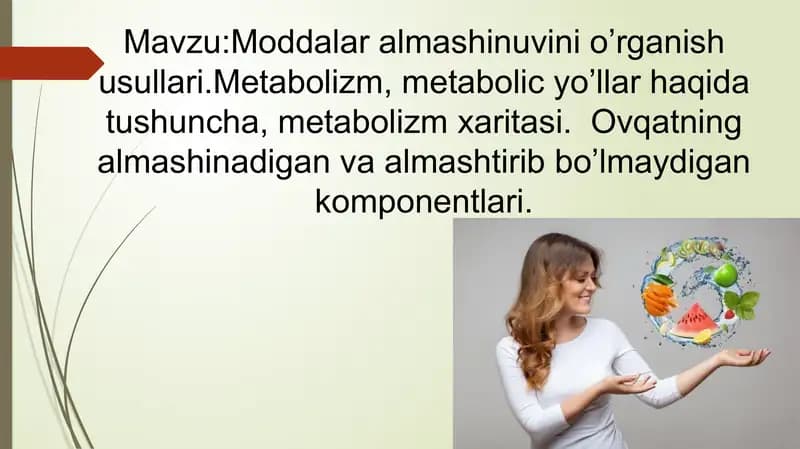 Metabolizm jarayonlari