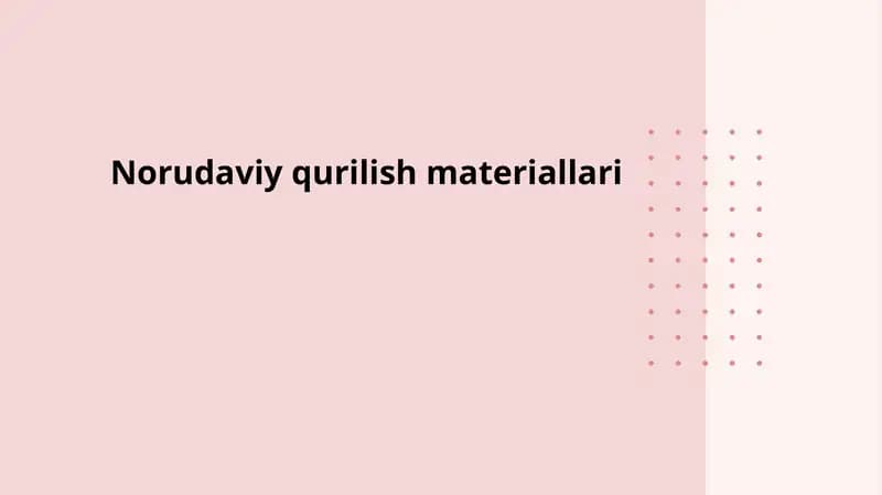 Norudaviy qurilish materiallari