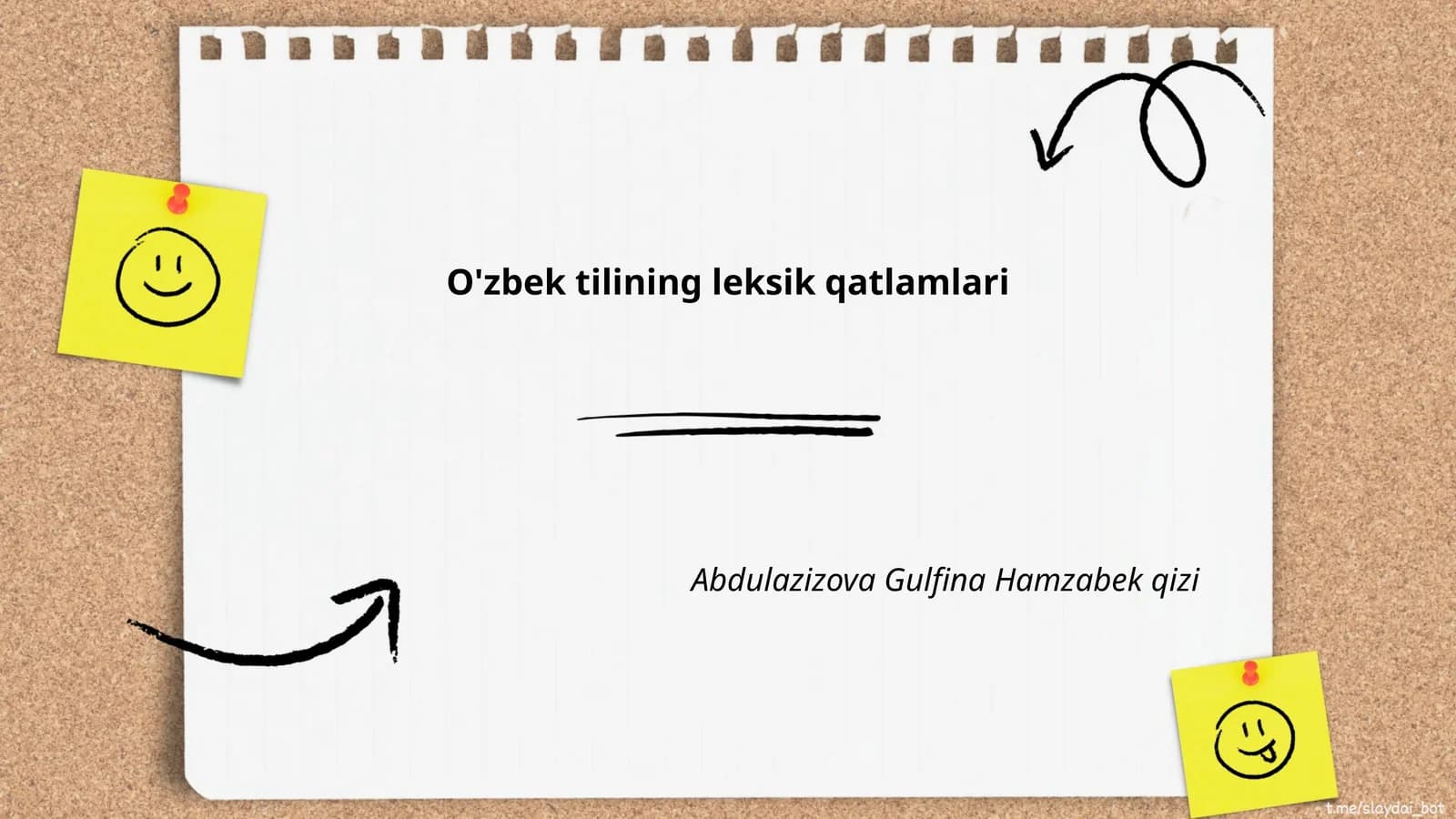 O'zbek tilining leksik qatlamlari
