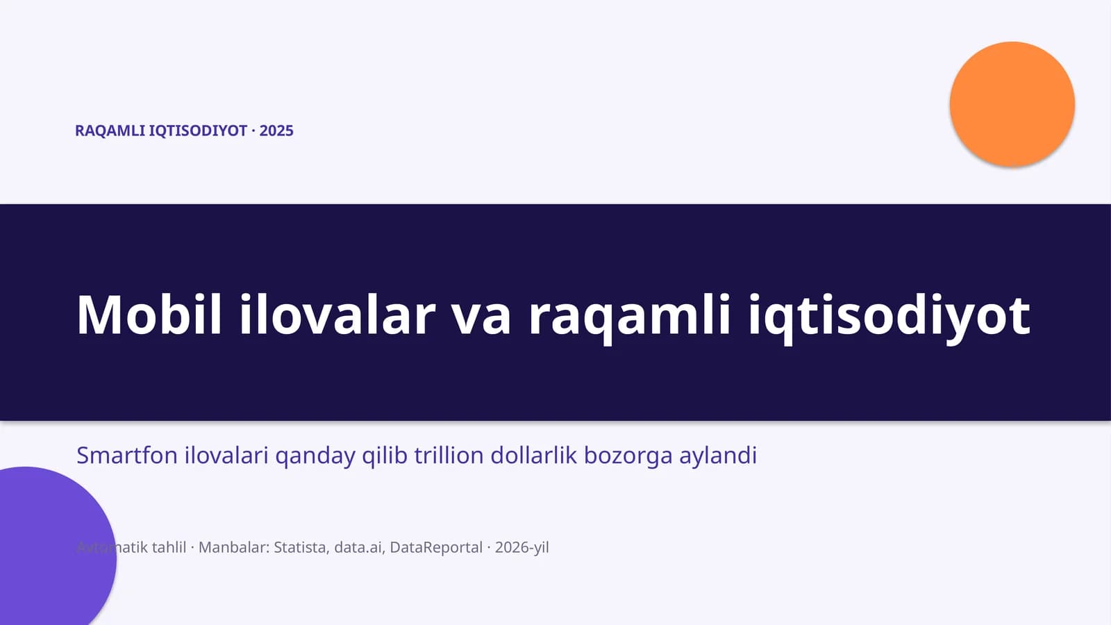 Mobil ilovalar va raqamli iqtisodiyot