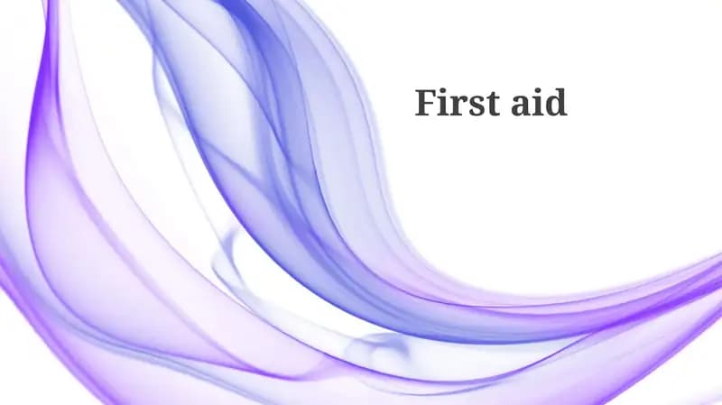First aid