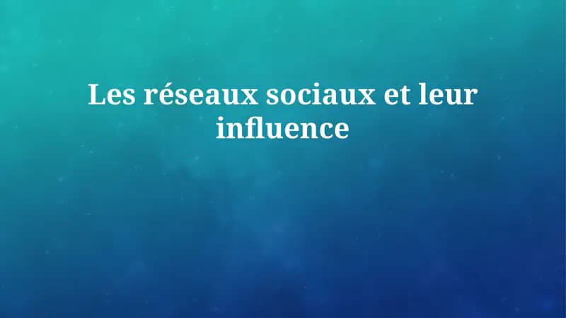 L'ascension des médias sociaux