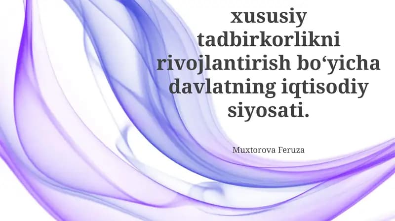 Davlatning iqtisodiy siyosati