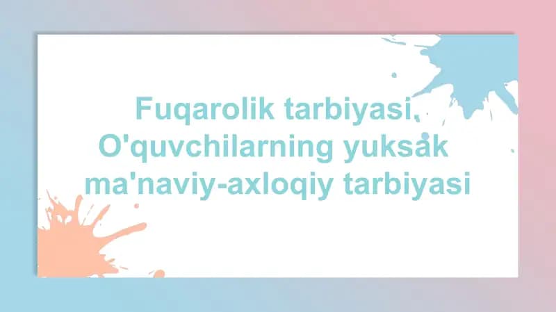 Fuqaroliktarbiyasi