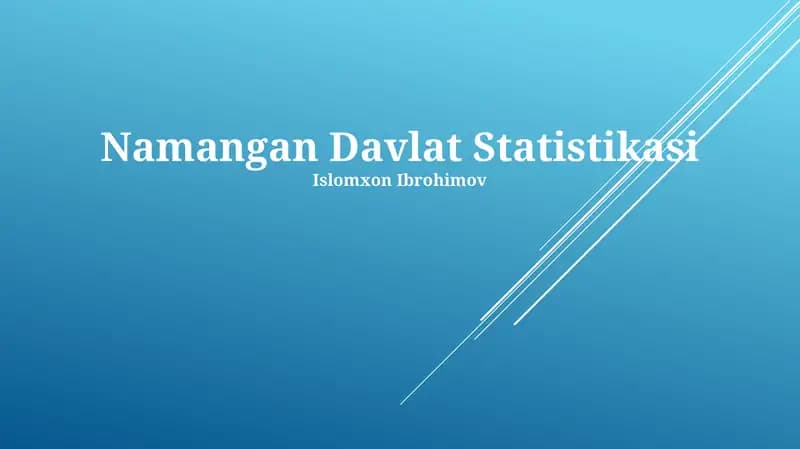 Namangan Davlat Statistikasi