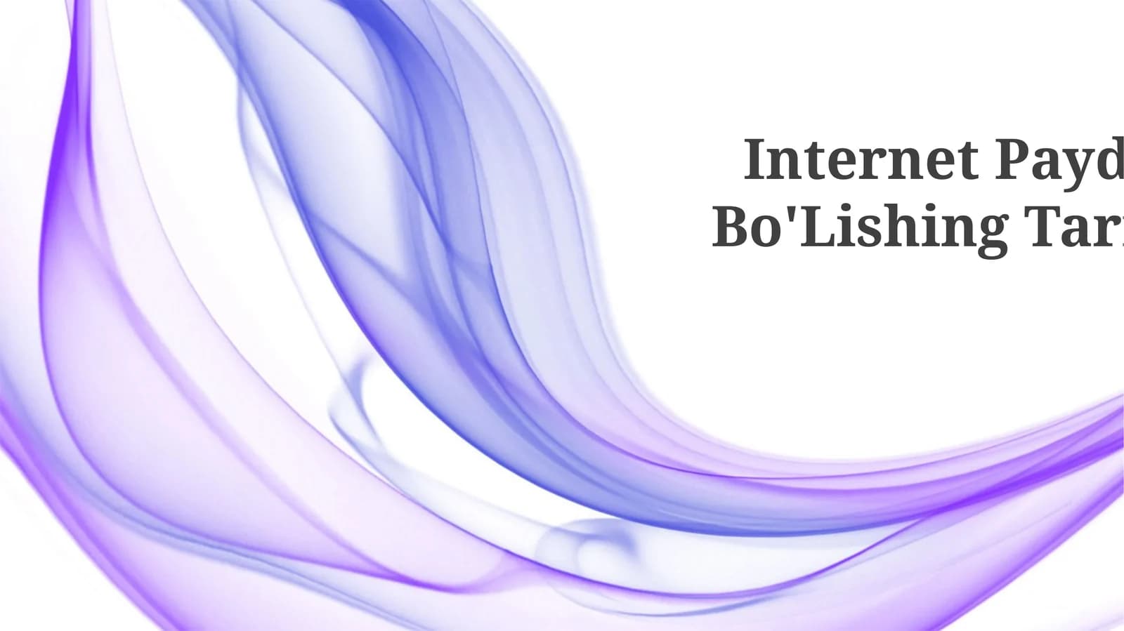 Internet Paydo Bo'Lishing Tarixi