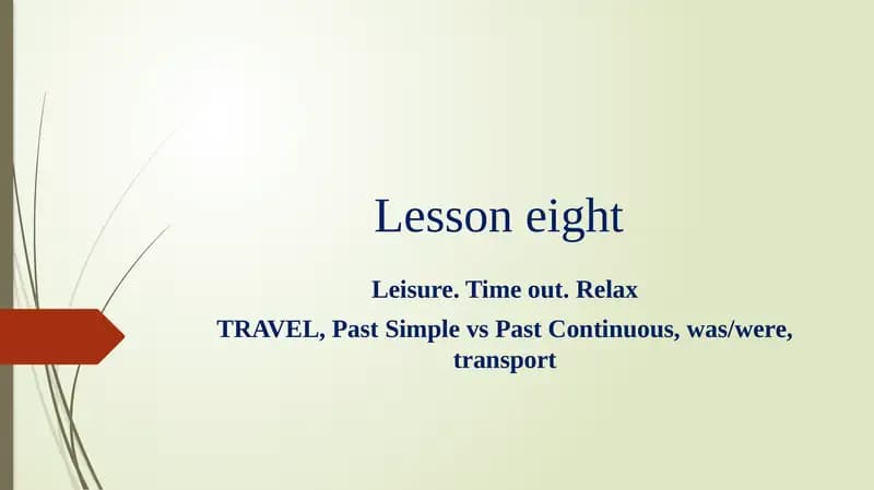 Lesson eight