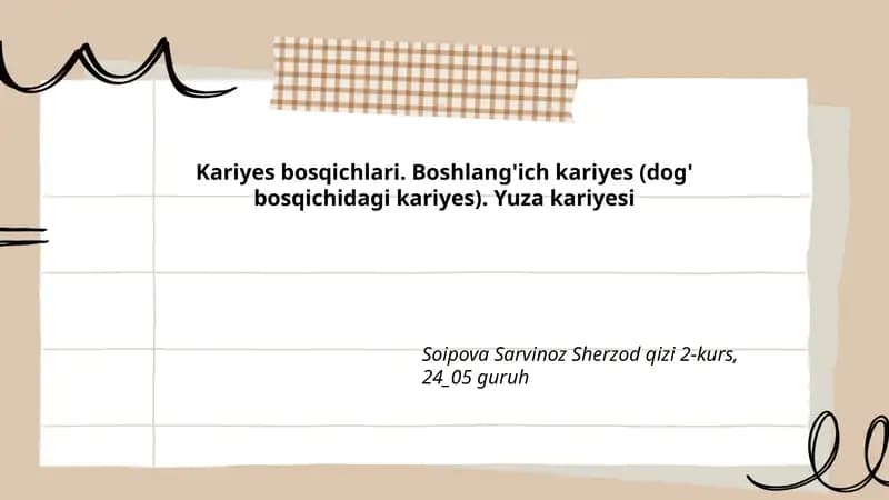 Kariyes bosqichlari