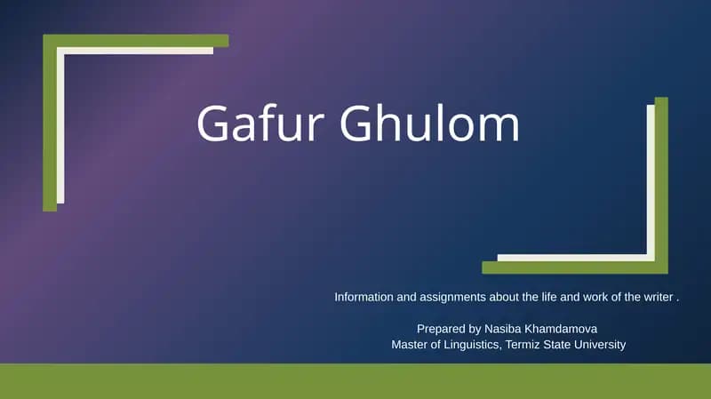 GafurGhulom