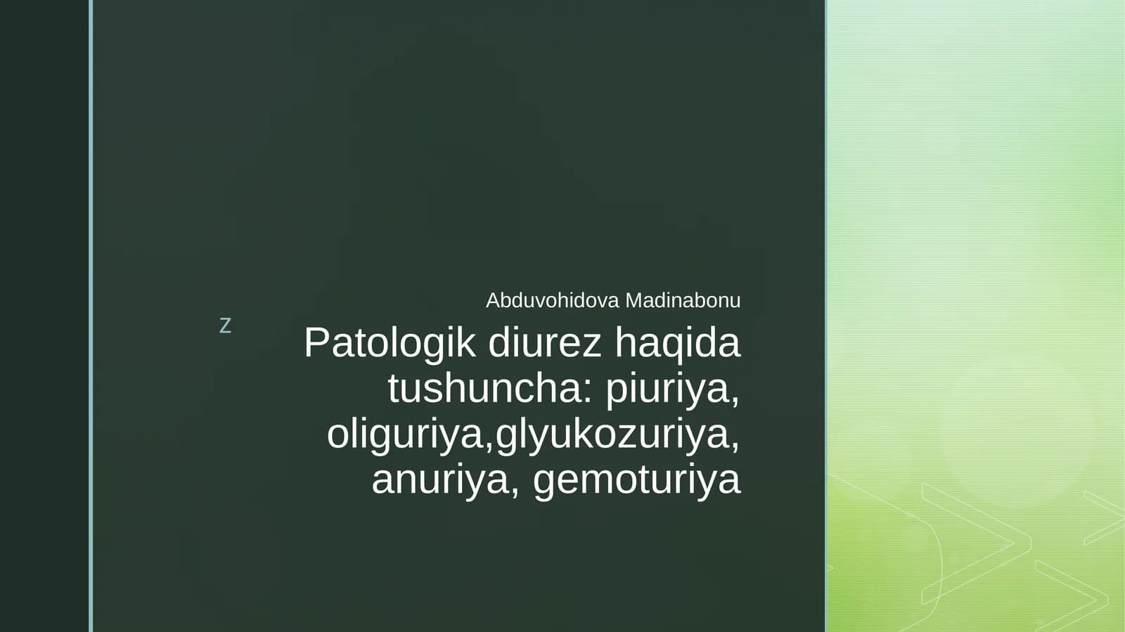 Abduvohidova Madinabonu