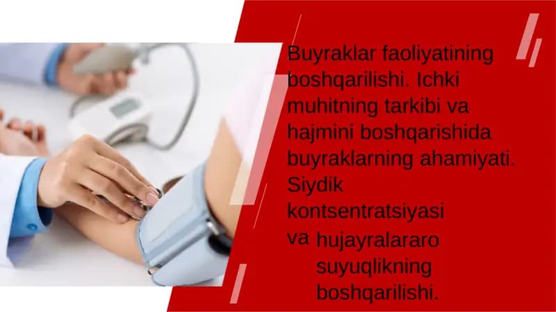 Buyraklar faoliyatining boshqarilishi