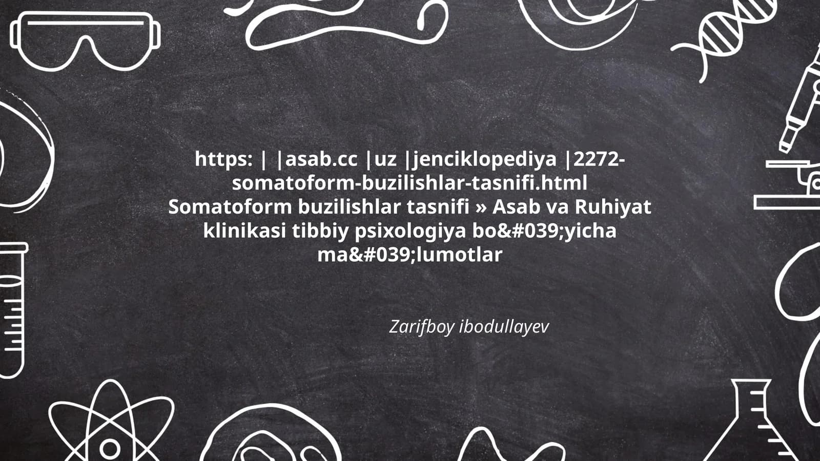 Somatoform buzilishlar tasnifi