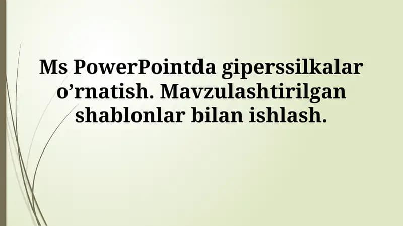 Ms PowerPoint