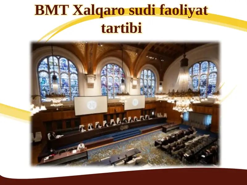 BMT Xalqaro sudifaoliyat tartibi
