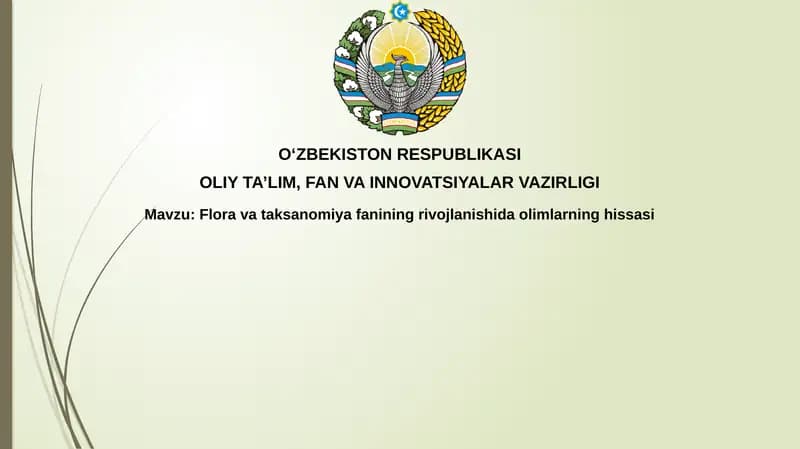 O'simliklar Taksonomiyasi