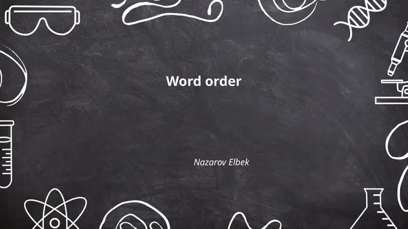 Word order