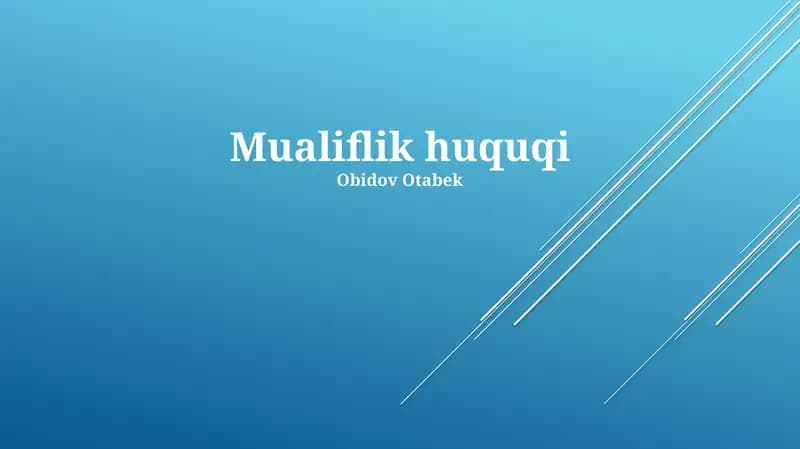 Mualliflik huquqi