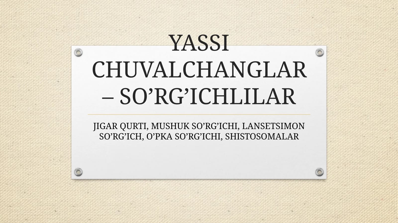 YASSI CHUVALCHANGLAR