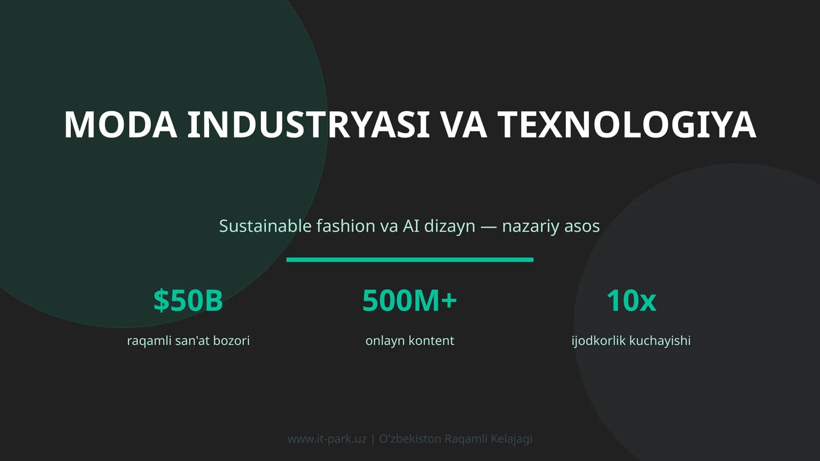 MODA INDUSTRYASI VA TEXNOLOGIYA